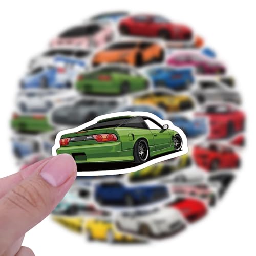 60 Pcs Sport Super Car Stickers