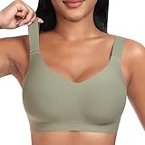 Tebeban Brasier sin Costuras para Mujer (MX/US, Alfa, Mediano, Regular, Regular, Verde)