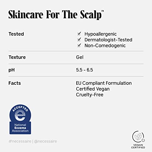 Nécessaire The Shampoo. Fragrance-Free. Hydrating Cleanse For Scalp + Hair. Hyaluronic Acid. Hypoallergenic. Non-Comedogenic. Approved By National Eczema Association. No Sls/Sles. 250 Ml / 8.4 Fl Oz #TOP2