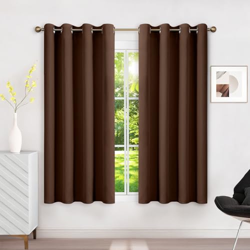 Runyéla Verdunklungsvorhänge mit Ösen Gardinen 2er Set, Vorhänge Blickdicht Thermovorhang Hitzeschutz, Ösenvorhang Thermogardine für Schlafzimmer Wohnzimmer Blackout Curtain