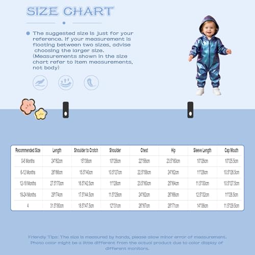 Fille combinaison avec capuche pour bébé déguisement alien or 3-4 ans - 7