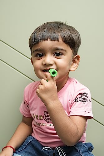 Image of Chewy Tube Brick (Green) | Sensory Chewing Toy for Kids | Textured Biting & Chewing Tool, 1 Pack