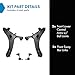 TRQ Front Suspension Kit Control Arm with Ball Joint Sway Bar Stabilizer Link Compatible with 2009-2013 Subaru Forester 2011-2014 Impreza