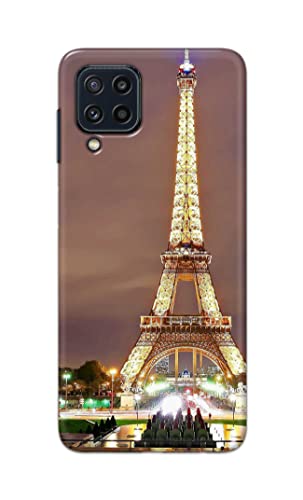 Image of PRINTFIDAA Lovers Famous Place Eiffel Tower in Paris Printed Designer Hard Case for Samsung Galaxy M32 (4G) Back Cover -(e) RPM1009