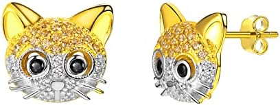 SILVERCUTE 925 Sterling Silver Dainty Stud Earrings for Women Teen Girls, Cute Animal Earrings, Hypoallergenic Small Earrings, Anniversary/Valentines/Thanksgiving/Christmas Jewellery Gift