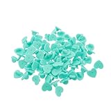 Veemoon 100 Piezas Cierre de Broche Pasador Trasero en Forma de Corazón, Plástico Color Verde Menta, Accesorios para Insignias y Manualidades de Joyería, Respaldos de Pin para Proyecto