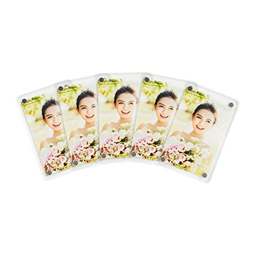 Magnetischer Kühlschrank-Bilderrahmen, Magnet-Acryl-Bilderrahmen, transparent, doppelseitig, Foto-Kühlschrank-Magnet-Bilderrahmen, 5 Stück Cover