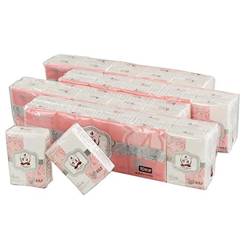 Teyyvn 100-Pack White Facial Tissues Pocket Packs, 2-Ply Pocket Facial Tissue