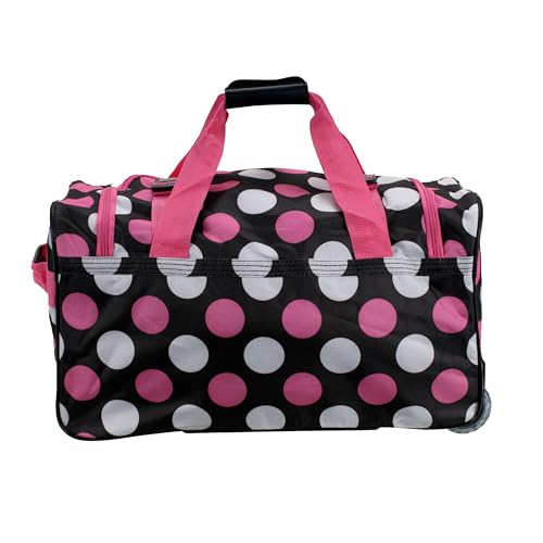 Image of Rockland Rolling Duffel Bag, Black, 22 inch