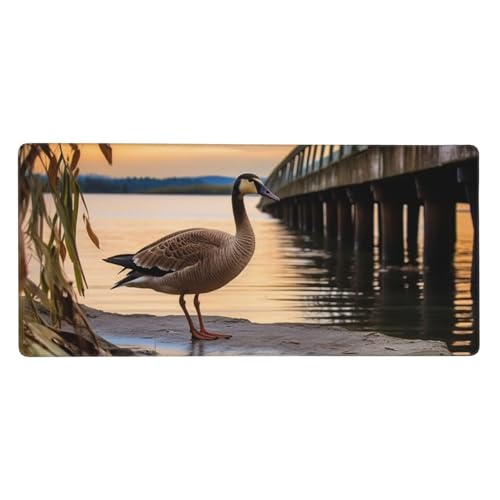 Tapis de souris de jeu motif oie sauvage sous-main étendu 40 x 90 cm pour ordinateur