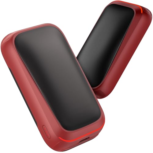 Gaiatop Aquecedores de mãos elétricos recarregáveis, aquecedor de mão magnético de bolso, pacote com 2, aquecimento rápido 3s, cabe em luvas, para esportes de inverno, acessórios de caça, presentes de