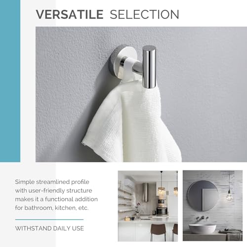 Image of Angle Simple Bathroom Towel Hook Polished Chrome, Hand Towel Holder