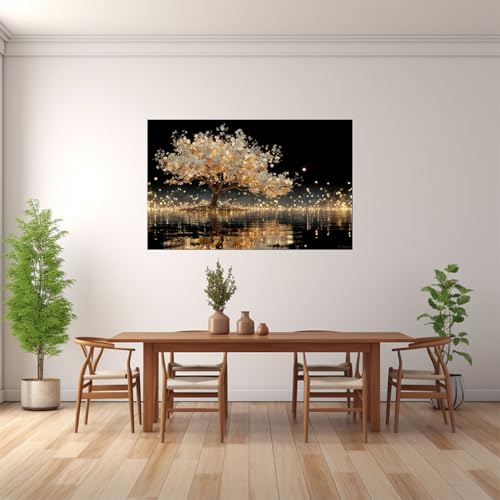 Impression arbre fleuri blanc décorations suspendues appartement chambre 30x45cm - 2