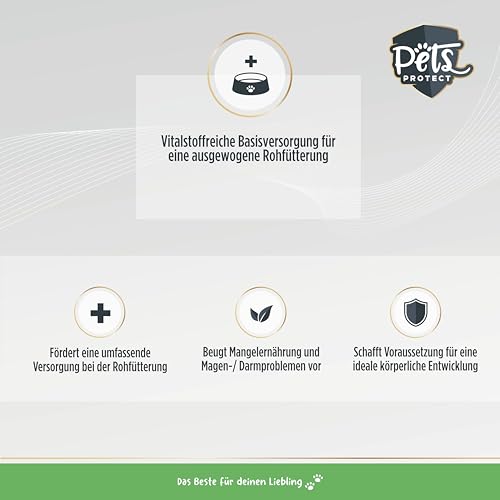 BARFKOMPLEX für Hunde | Natürlicher Barf Zusatz | Rundumversorgung für artgerechte & ausgewogene Rohfütterung | Reich an Vitaminen & Mineralien | Ohne künstliche Zusätze | 500g | Deutsche Herstellung