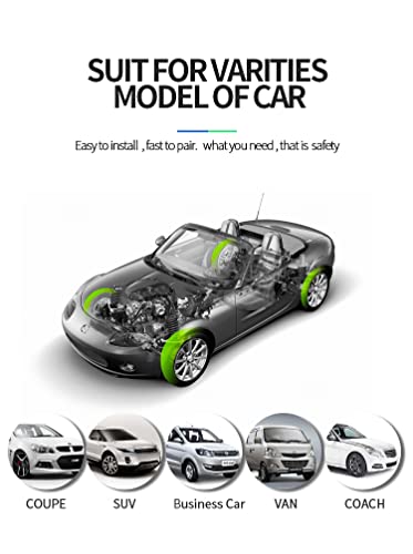 Image of Solar & USB Charging TPMS for Cars - Tire Pressure Monitoring System with Alarms | Internal Sensors | LCD Display | Tyre Pressure Monitor | Car Air Pressure Monitor
