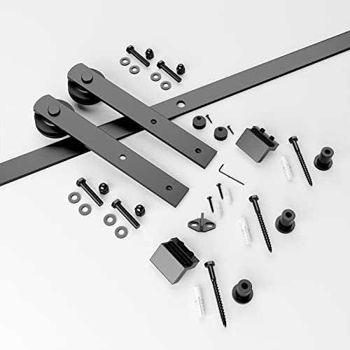 Image of SMARTSTANDARD 4ft Sliding Barn Door Hardware kit, Fit 24 inch Wide Door Panel
