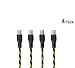 APXX 4-Pack Premium High Speed Nylon Braided USB 2.0 A Male to Micro B Cable - 1 Feet