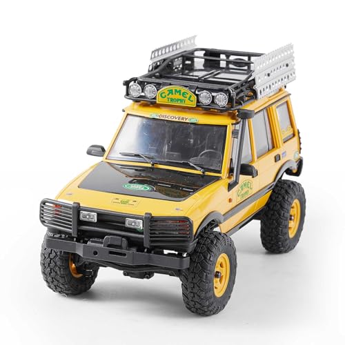 BEEZRC FMS 1/24 RC Crawler RTR FCX24M Land Rover Family Camel Trophy Edition Licensed RC Model 4WD RC Rock Truck 2.4Ghz Hobby Grade RC Car Model Mini Off Road Vehicle with Battery (Discovery)