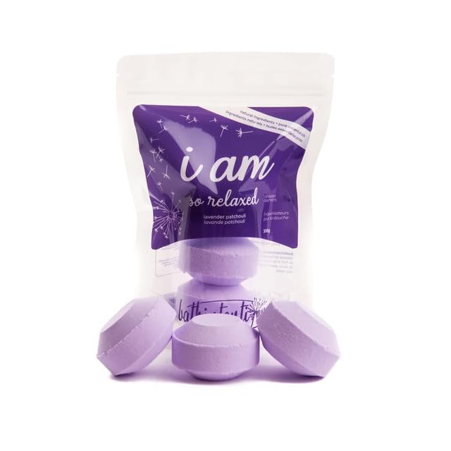 Bathintentions Lavender Patchouli Shower Steamers | Stress-Relief & Self Care Shower Bombs | Shower Steamers Aromatherapy with Essentials Oils |Ease Restlessness & Insomnia | All Natural & Handmade