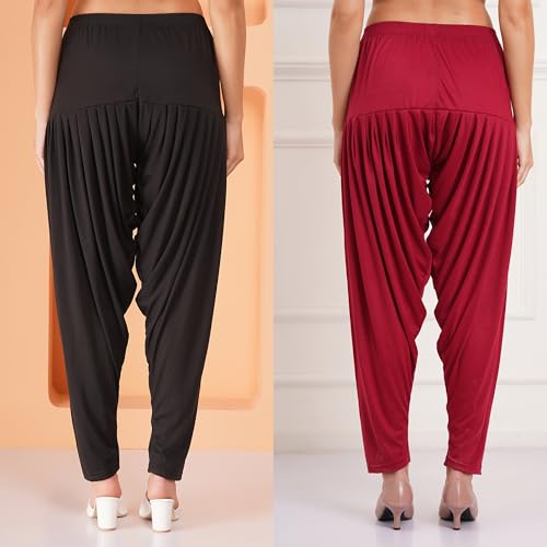 Image of Buy That Trendz Patiala Salwar for Women Relaxed Fit Viscose Patiyala Salwar Harem Bottom Pants