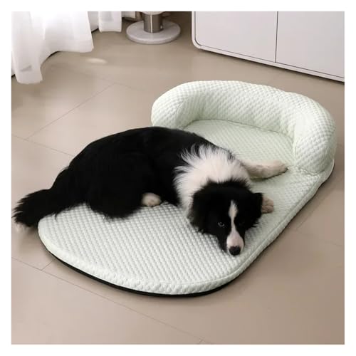 Cama para perro de seda helada alfombrilla espuma azul gato 5