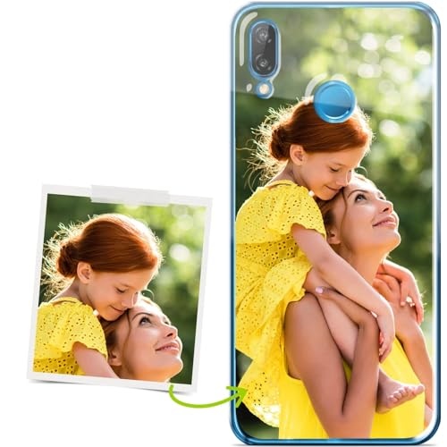 Coverpersonalizzate.it - Cover personalizzata compatibile per Huawei P20 Lite con la tua foto o la tua frase - Custodia personalizzata in tpu trasparente
