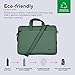 Trust Bologna Sustainable Slim Laptop Bag 16 Inch with Shoulder Strap, Eco Bag, Recycled Plastic Laptop Case, RPET Work Bag, Lightweight Carrying Case for Travel, Business, Office, School - Green Trust Bologna Sustainable Slim Laptop Bag 16 Inch with Shoulder Strap, Eco Bag, Recycled Plastic Laptop Case, RPET Work Bag, Lightweight Carrying Case for Travel, Business, Office, School - Green