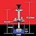 Wide Open for Easy Clean Hookah Set with Everything - ASANMA Updated Cube Modern Shisha include Silicone Phunnel Bowl Silk Pipe Coal Tongs Remote LED Light for Great Smoking