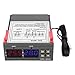 STC-3018 Digital Temperature Controller, Sensor Thermostat Heating Cooling Thermostat Switch with NTC Cable Length 1M for Incubators(24V)