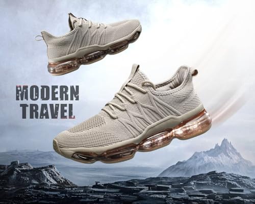 Image of Men's Air Running Shoes Non Slip Workout Casual Sport Shoes for Men Basketball Sneakers Fashion Tennis Sport Fitness Cross Trainers