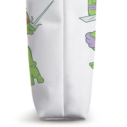 Bolso tote con logo de TMNT y personajes listos para pelear miniatura 3