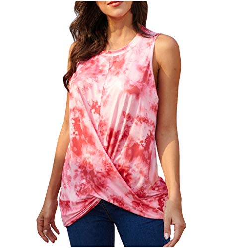 Review ANJUNIE Women's Gradient Printing Tunic Tank Tops, T-Shirt Round Neck Shirt Tee Top Blouse(Re...