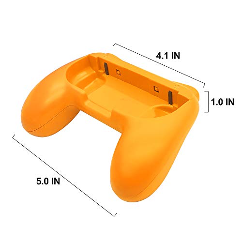 Image of Hand Grips Compatible with Switch /Switch OLED Model Controllers, Grip Compatible with Switch for Joy Cons - Orange and Purple (2 Packs)