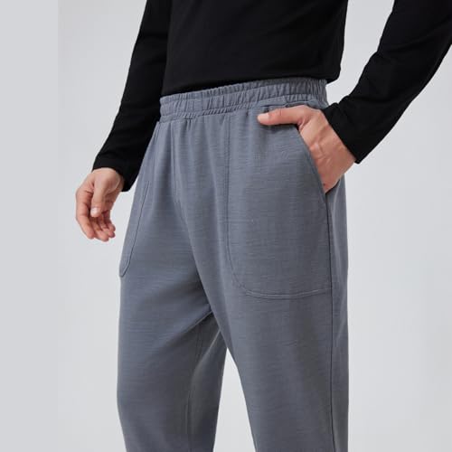 Men's Merino Wool Base Layer Pants –Breathable, Warm Thermal Leggings for Hiking, Outdoor Sports4