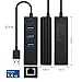 Cable Matters 3 Port USB 3.0 Hub with Ethernet (USB Hub with Ethernet, Gigabit Ethernet USB Hub ) Supporting 10/100/1000 Mbps Ethernet Network in Black