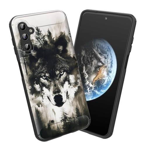 smauncucn for Galaxy A16 5G Case,Soft TPU Slim Fashion Anti-Fingerprint Non-Slip Protective Phone Case Cover for Samsung Galaxy A16 5G 5G (6.7") 2024,Wolf in the Forest