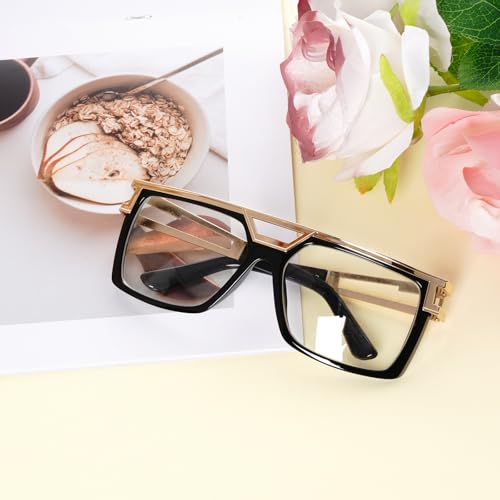 Image of SUMERSHA Vintage 80 90s Sunglasses Vintage Rapper Hip Hop Glasses for Men Women Retro Hippie Costume Accessory