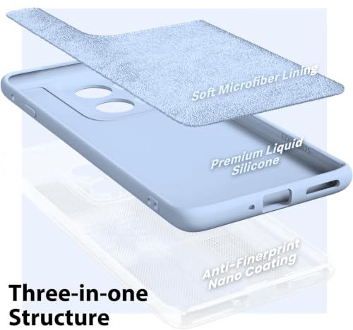 Image of DIZORO Microfiber Candy Case for Motorola Moto Edge 70 5G Smooth Touch Cushion Liquid Soft Silicone Gel Phone Cases Non-Slip Full Body Protective Back Cover - Carolina
