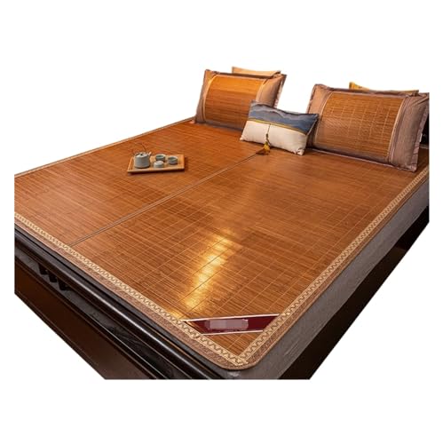 Alfombrilla De Enfriamiento Estera para Dormir De Verano, Bambú Doble Cara, Colchón, Cama Refrescante Carbonizada para El Hogar para Dormitorio(135x195cm/53.1x76.8)