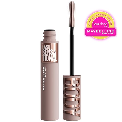 Image of Maybelline Lash Sensational Body Washable Mascara, Volume and Length Formula for 24HR Lash Lift, Smudge and Clump-Resistant, Blackest Black