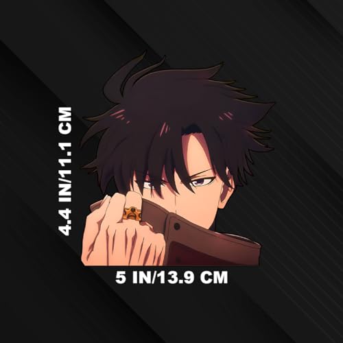 Image of Solo Leveling Peeker Anime Manga Decal Water Resistant Sticker Indoor Use Ideal for Laptop Window (Jin-Woo 2)