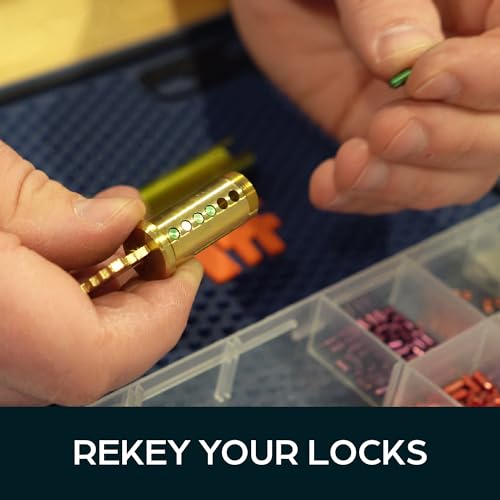 SUMMIT DOORWARE Premium Schlage Rekey Kit Compatible with 50 Master Pins | Schlage Rekeying Kit with Seal-Tight Plastic Box | Lock Pinning Kit Compatible with 50 Bottom, 50 Top Pins and 50 Spring