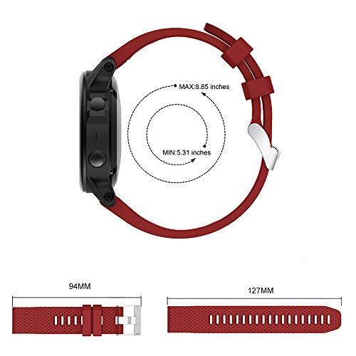 TOPsic Fenix 5S Armband - Silikon Sportarmband Uhr Band Strap Ersatzarmband Uhrenarmband f&uuml;r Fenix 5S/5S Plus/Fenix 6S/Fenix 6S Pro/Fenix 7S/Fenix 7S Solar/Fenix 7S Sapphire Solar