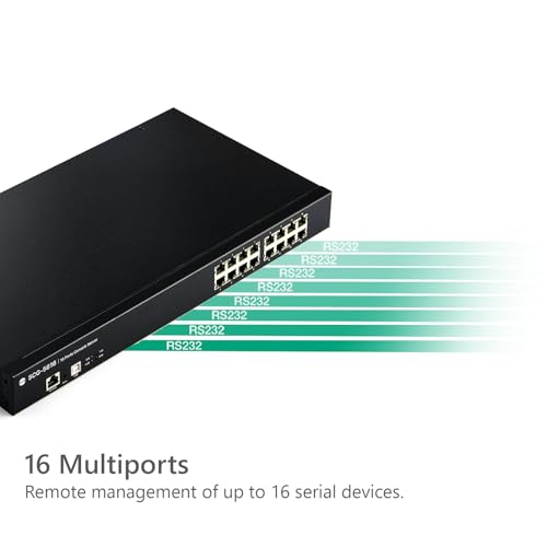 Image of 16-Port Console Server, RS232 Serial to Ethernet Device, SCG-5616