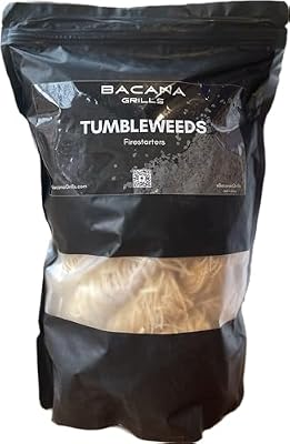 Bacana Grills Firestarters - 50 Count - Fire Starters for Grill, Fireplace, Campfire, Pizza Oven, Smoker, Grill, BBQ - All Weather Tumbleweeds Starter - Natural Odorless Indoor Outdoor Charcoal