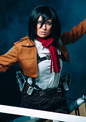 Deluxe Attack On Titan Mikasa Costume Cosplay Halloween Costume For Women Small #TOP6