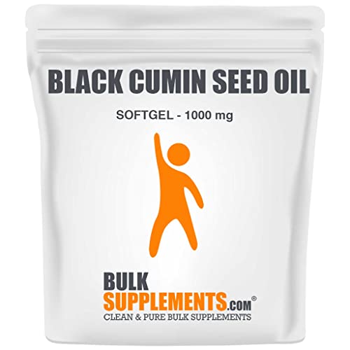 BulkSupplements.com Black Cumin Seed Oil Softgels - Nigella Sativa Seeds - Kalonji Oil - Hair Vitamin Oil Capsules - Black Seed Oil Cold Pressed - Black Seed Oil (300 Count - 300 Servings)