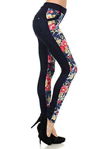 Iconoflash Women's Floral Jeggings (Spring, S/M) #TOP1
