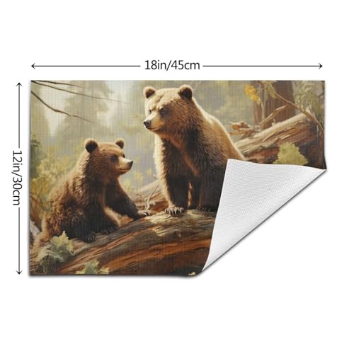 Set de table antidérapant ours en PVC résistant à la chaleur