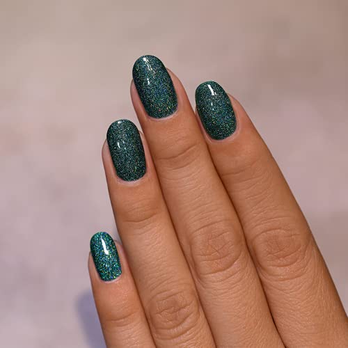 Image of ILNP Park Ave - Deep Jade Green Ultra Holo Nail Polish